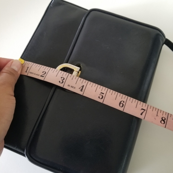 Vintage Frenchy of California | Pewter Leather Clutch Purse - Picture 9 of 11